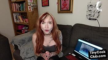 Femdom babe humiliates small penises with dirty talk and domination