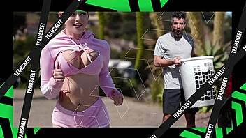 Stepdad drills Iggy Amore's shaved pussy balls deep in wild session