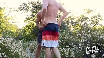 brysen barron's bareback fantasy with hunk sucking cock