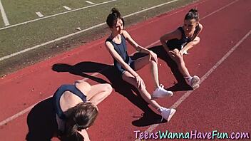 Teen 18+ Slut Licks Ass and Fingers Pussy at Wild Party Reality Scene with Amateurs.