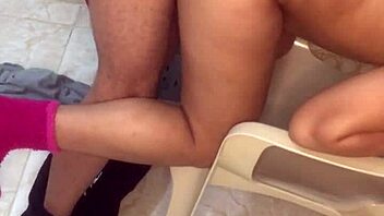 latina teen gets horny watching porn and starts fucking