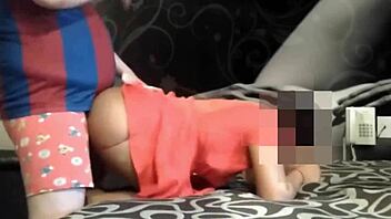 Cum Dripping on Bent Over Ass in Lingerie