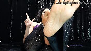 Shiny Brunette Goddess Rebecca Diamante Humiliates Loser in POV Domination