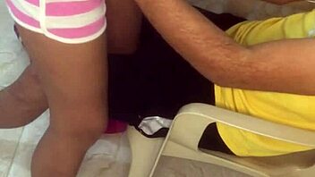 latina teen gets horny watching porn and starts fucking