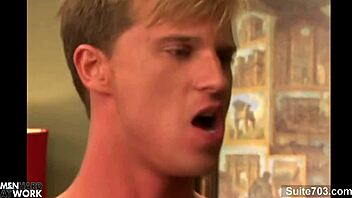 Hardcore office sex with gay pornstars