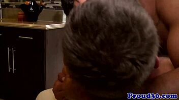 Gay bear gets ass fucked by his masseur