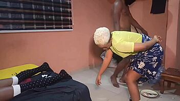 Behind the scenes with AfricanChikito crew working hard. Sweet mama gets dull without playtime.