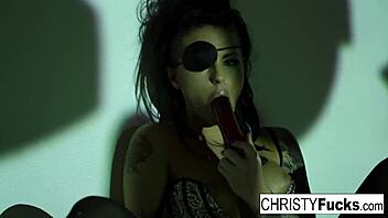 Hot Christy Mack the Pirate MASTURBATES her Amazing ASS and Wet PUSSY