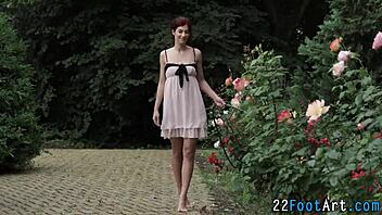 footjob hottie gets cum in a wild scene