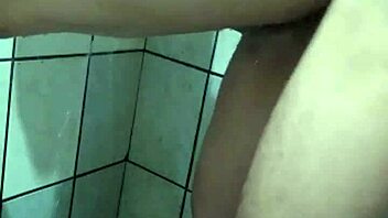 Brunette amateur fucks in the shower.