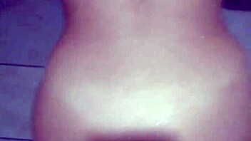 Brunette amateur fucks in the shower.