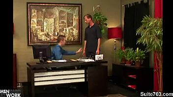 Hardcore office sex with gay pornstars