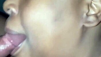 mistblue01 swallowing deep before he heads back to wifey, loving that big black cock.