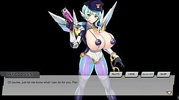 Hentai game: Sf girls in costume get naughty and squirt