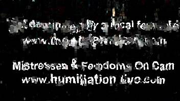 Femdom humiliates tiny cock in pov