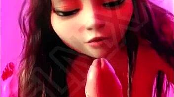 This game girl's blowjob skills are on point