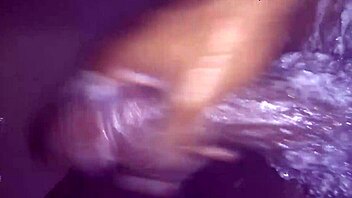 Shower bathing with wet masturbation