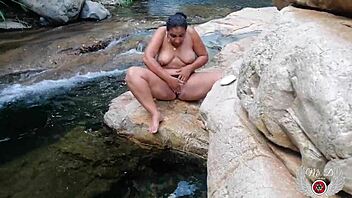 Homemade video of outdoor street exhibitionism with Penelope Olsen