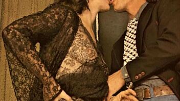 Mom and son indulge in a naughty encounter in this retro video