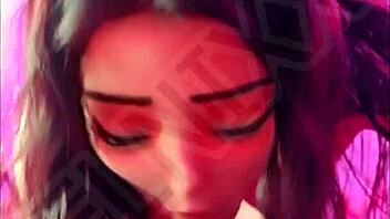 the latina princess in the hentai cartoon eagerly sucks the amateur's cock with passion