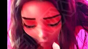 the latina princess in the hentai cartoon eagerly sucks the amateur's cock with passion