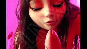 the latina princess in the hentai cartoon eagerly sucks the amateur's cock with passion