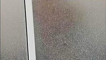 Angelique's shower experience: masturbation, peeing, and cumming