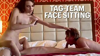 I and my girlfriend alternate shaking orgasms on his face