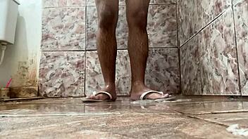 check out this ebony babe's foot fetish video with cum on ass 😍