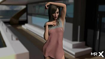 Enjoy a visual novel experience with a MILF as she enjoys a massage