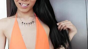 naughty skinny asian tranny rides curious straight dude in wild anal adventure