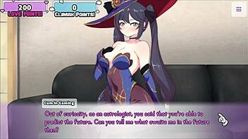 Busty Masturbation: The Sexy Mona from Genshin Impact Gets Naked on the Casting Couch