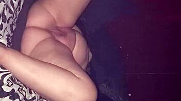 Stuffing a Dildo Deep in Her Fat Pussy