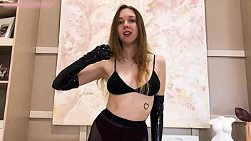 Liquid Lunch's Crossdressing POV Jerk Off and Cum in Glass Video