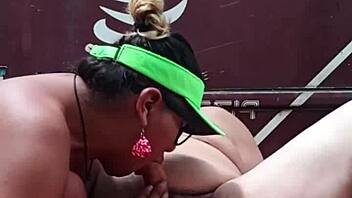Two big-titted transmen take turns sucking and riding in this HD video