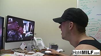 Big titted brunette sucks and fucks hard until she gets cum on her face