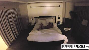 JEZEBELLE BOND HANGS OUT IN HER HOTEL ROOM, MASTURBATING SOLO