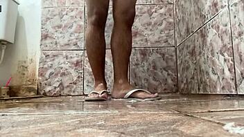 check out this ebony babe's foot fetish video with cum on ass 😍