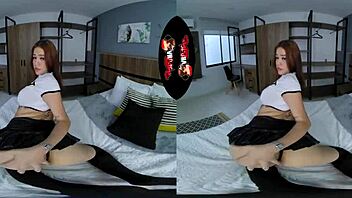 Experience the ultimate virtual reality sex with a stunning Latin teen