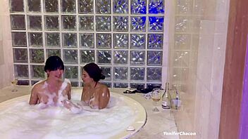 Mila Garcia and Yenifer Chacon use big toys in a hot threesome