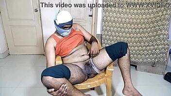This homemade scene features toy cock cumshot in hand and stick