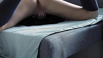 nerdy teen grinding in private moments