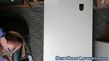 blonde teen burglar caught in reality hardcore action gets facial reward 😈