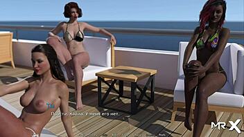 Enjoy a visual novel experience with a MILF as she enjoys a massage