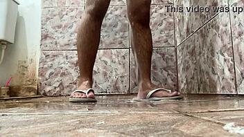 check out this ebony babe's foot fetish video with cum on ass 😍