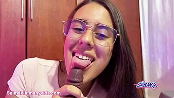 Homemade video of a Colombian amateur enjoying a big black cock