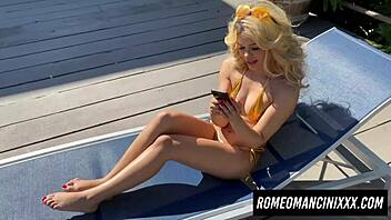 Petite Blonde Destiny Cruz Rides Hard in Cowgirl Drilling