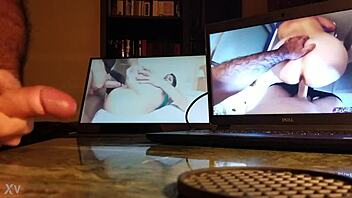 Guy at desk with computer relaxing