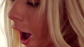 Blowjob and fucking from behind with a hairless blonde