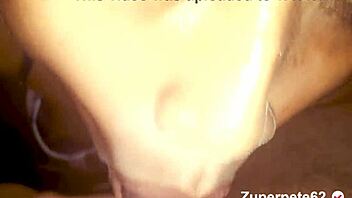Amateur Latina girl gives a sensual blowjob and swallows